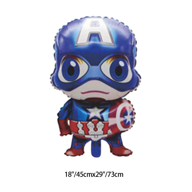 Captain America Labubu Helium Luftballon – XXL Folienballon 45 x 83 cm für Party & Deko